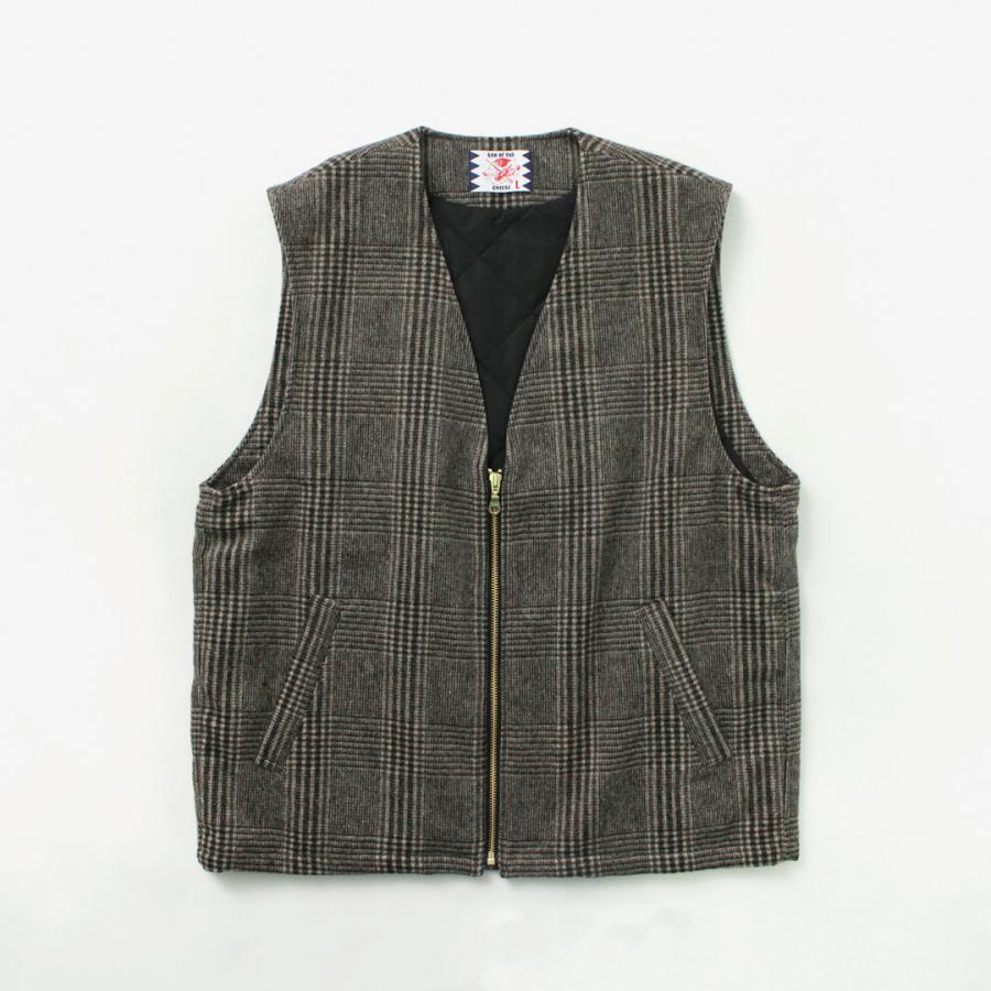 SON OF THE CHEESE（サノバチーズ） チェック ウールベスト / アウター チェック メンズ Check Wool Vest | SON OF THE CHEESE | 02