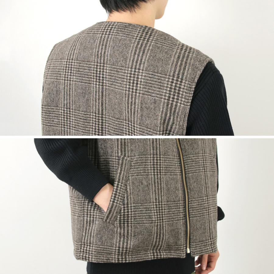 SON OF THE CHEESE（サノバチーズ） チェック ウールベスト / アウター チェック メンズ Check Wool Vest | SON OF THE CHEESE | 08