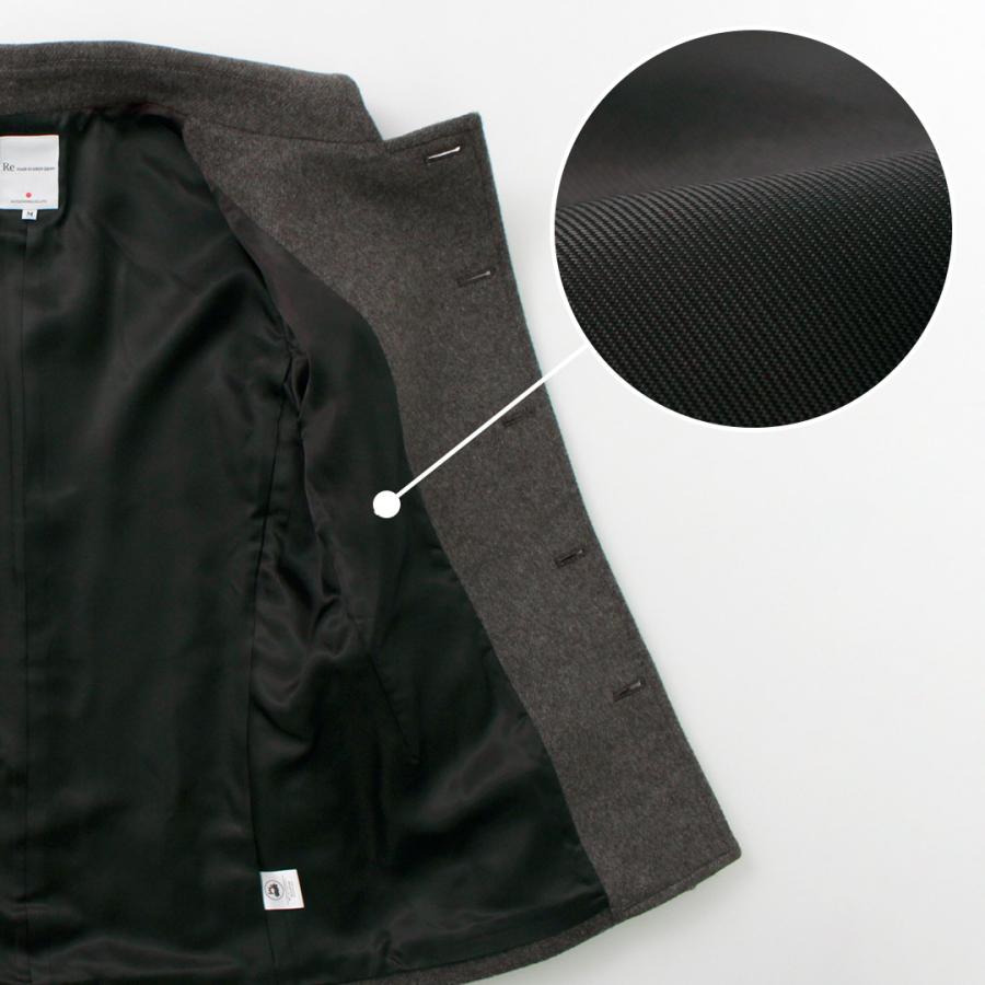 RE MADE IN TOKYO JAPAN（アールイー） ウールメルトン スタンドカラー Pコート / アウター | Re made in tokyo japan | 08