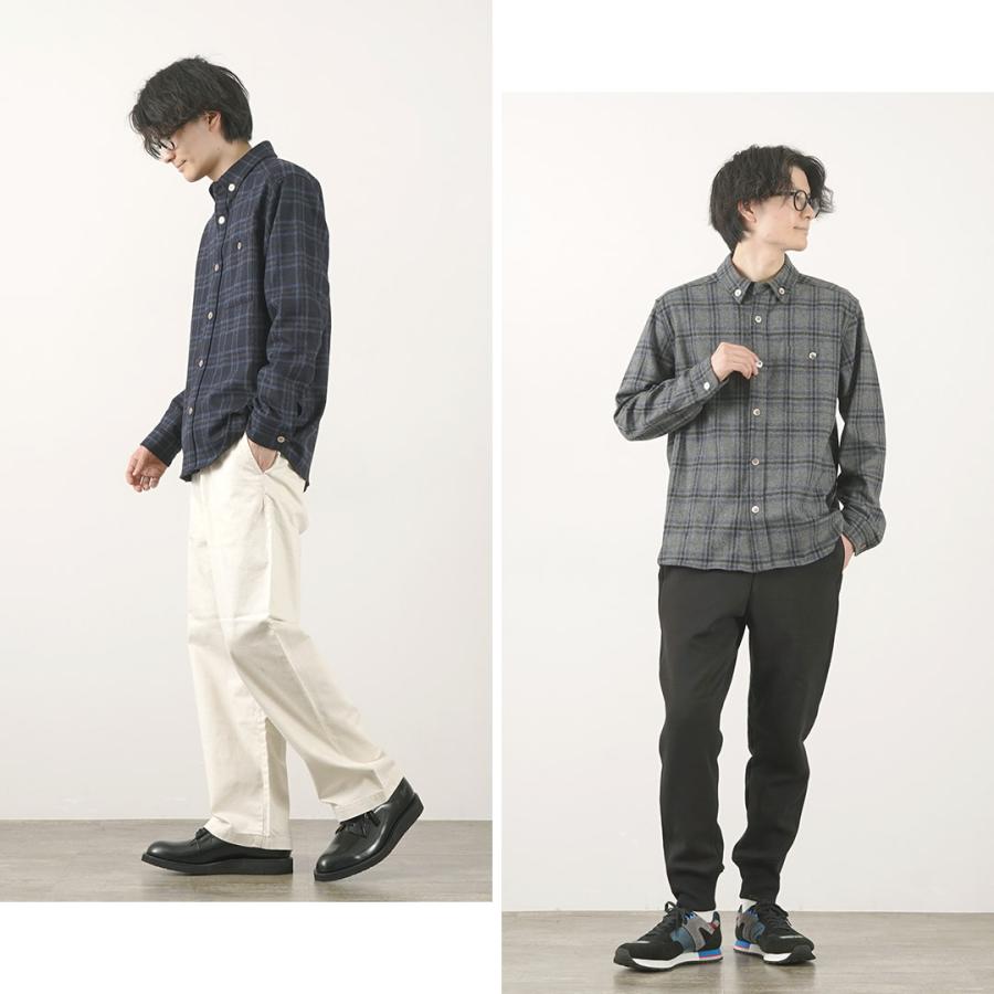 RE MADE IN TOKYO JAPAN（アールイー） クラフトウール チェック CPO ボタンダウンシャツ | Re made in tokyo japan | 12