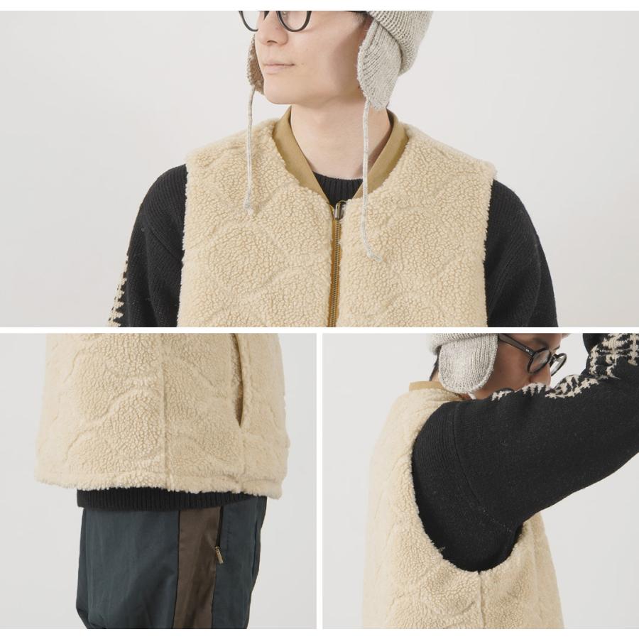 FNOR（エフノア） キルトシープボア MIL ベスト / メンズ レディース ユニセックス 前開き リバーシブル ボア | ブランド登録なし | 12