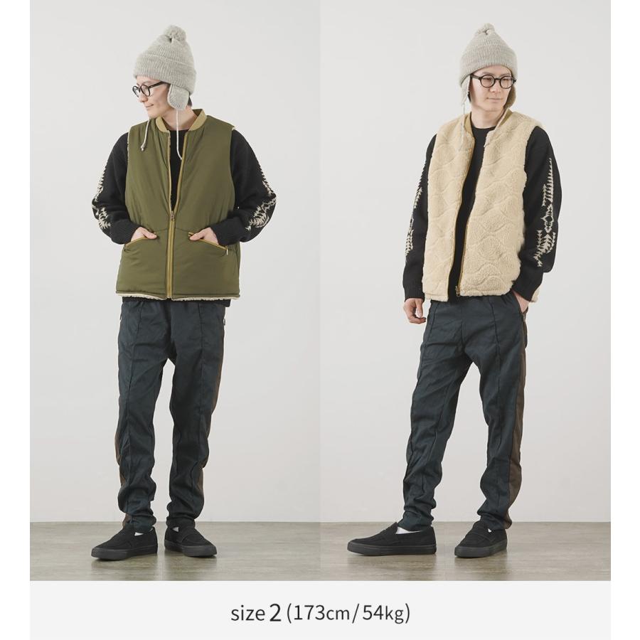 FNOR（エフノア） キルトシープボア MIL ベスト / メンズ レディース ユニセックス 前開き リバーシブル ボア | ブランド登録なし | 05