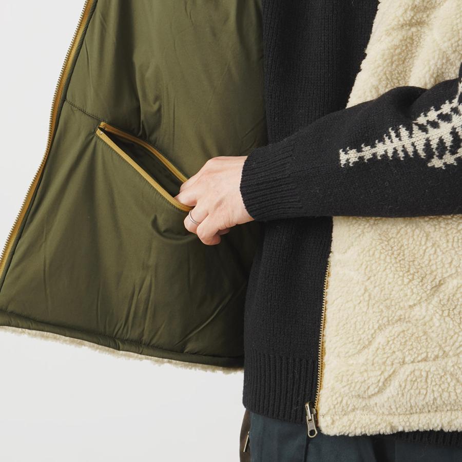 FNOR（エフノア） キルトシープボア MIL ベスト / メンズ レディース ユニセックス 前開き リバーシブル ボア | ブランド登録なし | 11