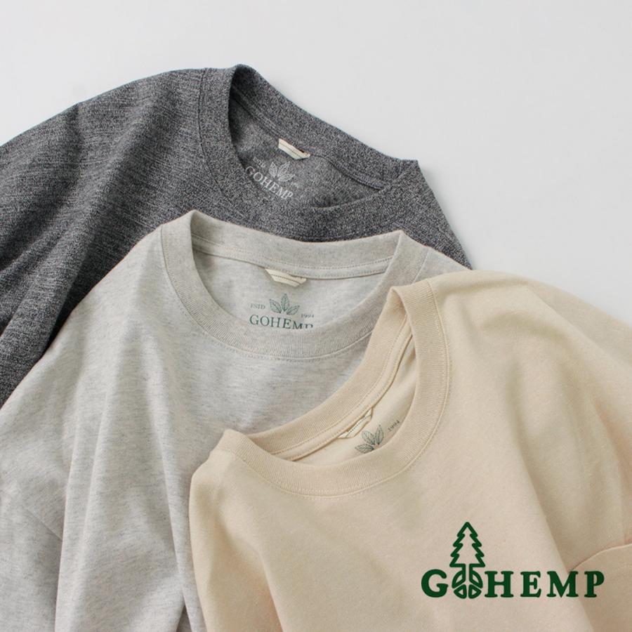 GOHEMP（ゴーヘンプ） ワイド スリット Tシャツ ヘザー / メンズ レディース ユニセックス トップス 半袖 プリント ポケットT | GOHEMP | 09