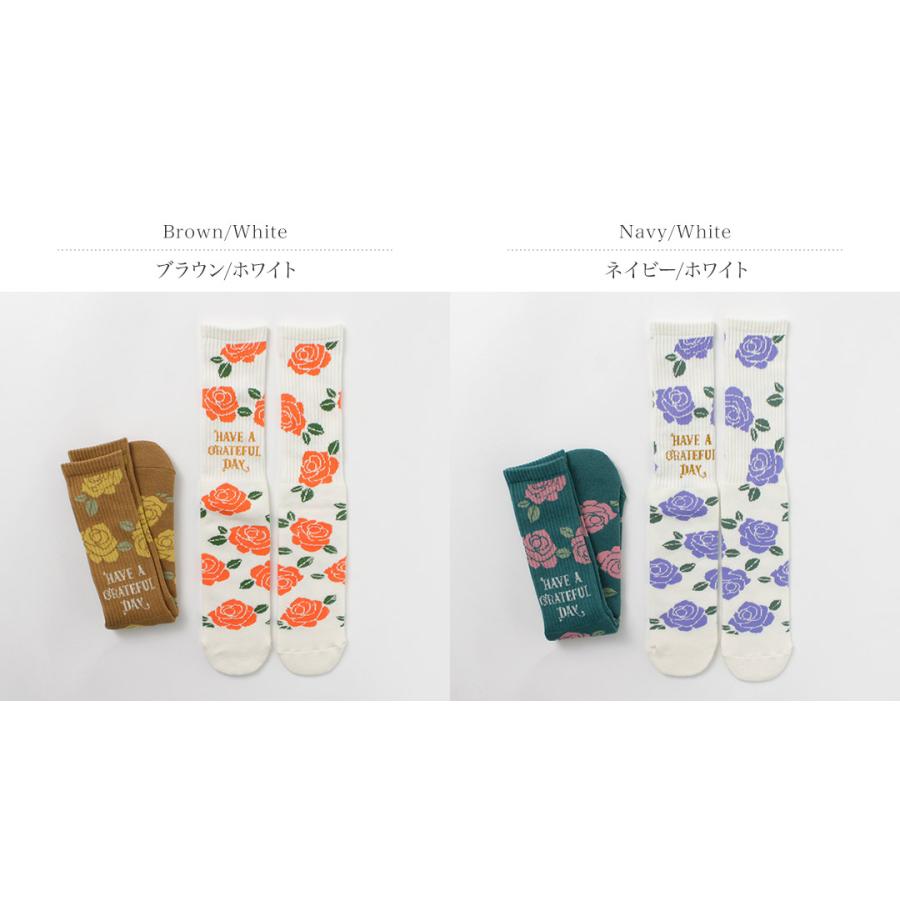 HAVE A GRATEFUL DAY（ハブアグレイトフルデイ） クルーソックス フラワー / 2パック 靴下 ハイソックス | HAVE A GRATEFUL DAY | 03