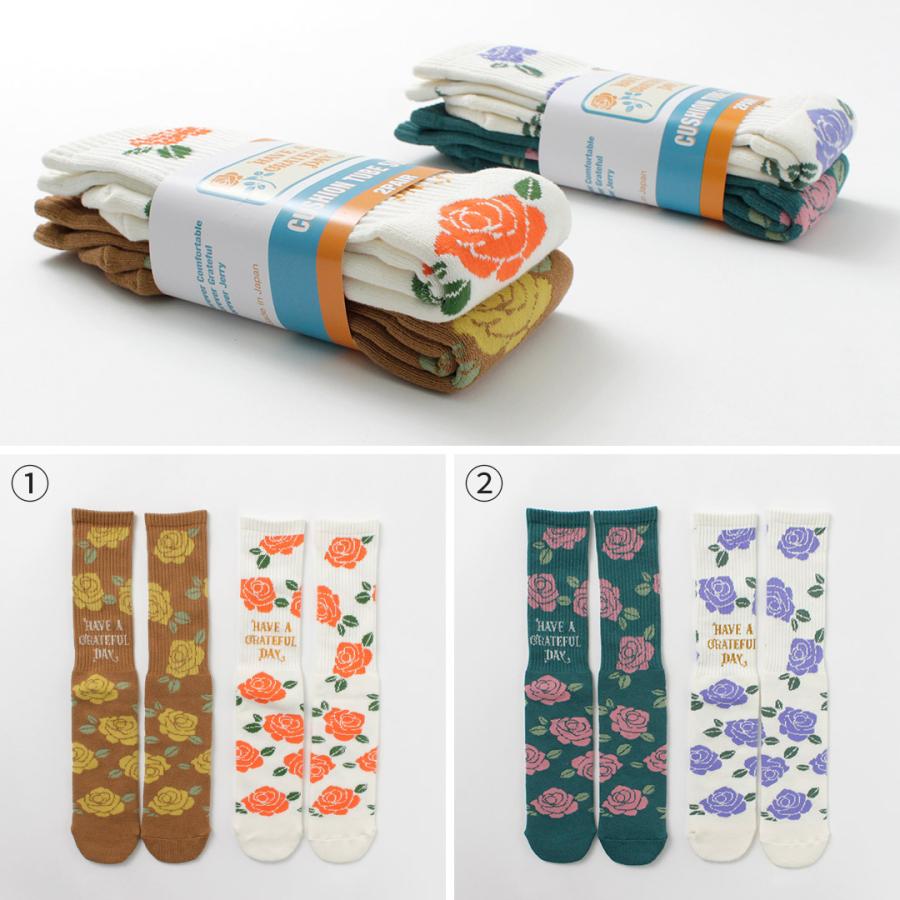 HAVE A GRATEFUL DAY（ハブアグレイトフルデイ） クルーソックス フラワー / 2パック 靴下 ハイソックス | HAVE A GRATEFUL DAY | 08