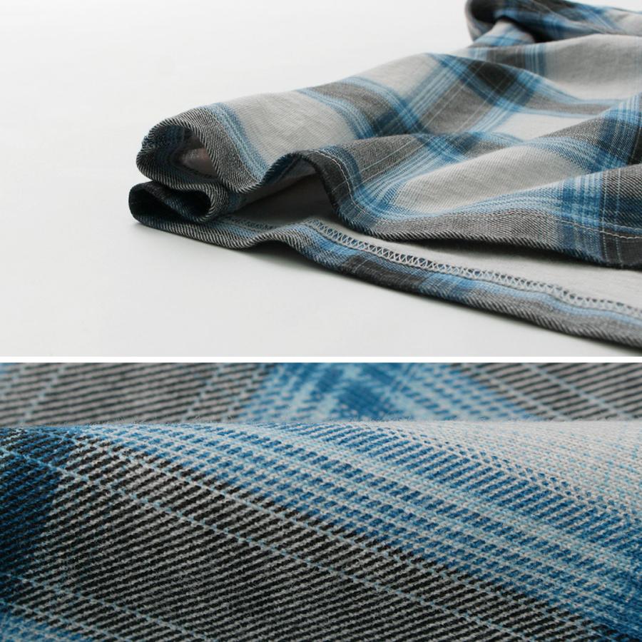 GOOD ON（グッドオン） カラー別注 オンブレ ロングスリーブ オープンシャツ / メンズ 製品染め 長袖 コットン 綿 チェック | GOOD ON | 09