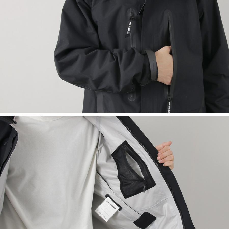 AND WANDER（アンドワンダー） 2.5レイヤー ハイカー レインジャケット / メンズ 防水 透湿 撥水 登山 アウトドア | and wander | 13