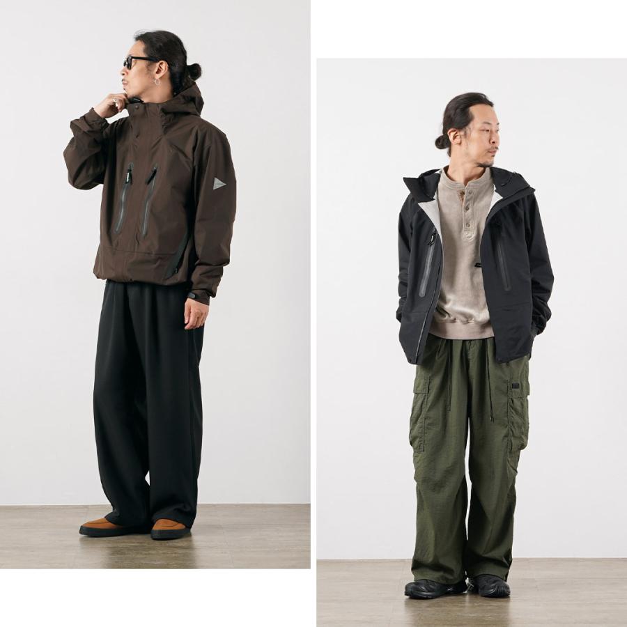 AND WANDER（アンドワンダー） 2.5レイヤー ハイカー レインジャケット / メンズ 防水 透湿 撥水 登山 アウトドア | and wander | 16