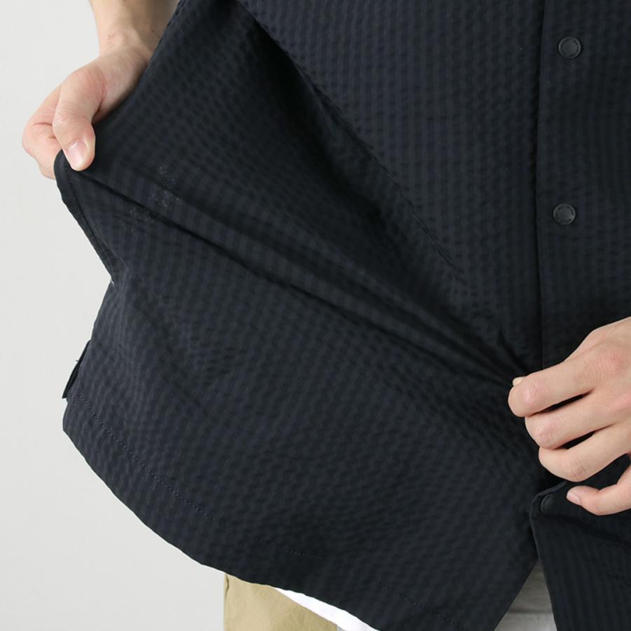 and wander（アンドワンダー） ドライソフト シアサッカー ショート