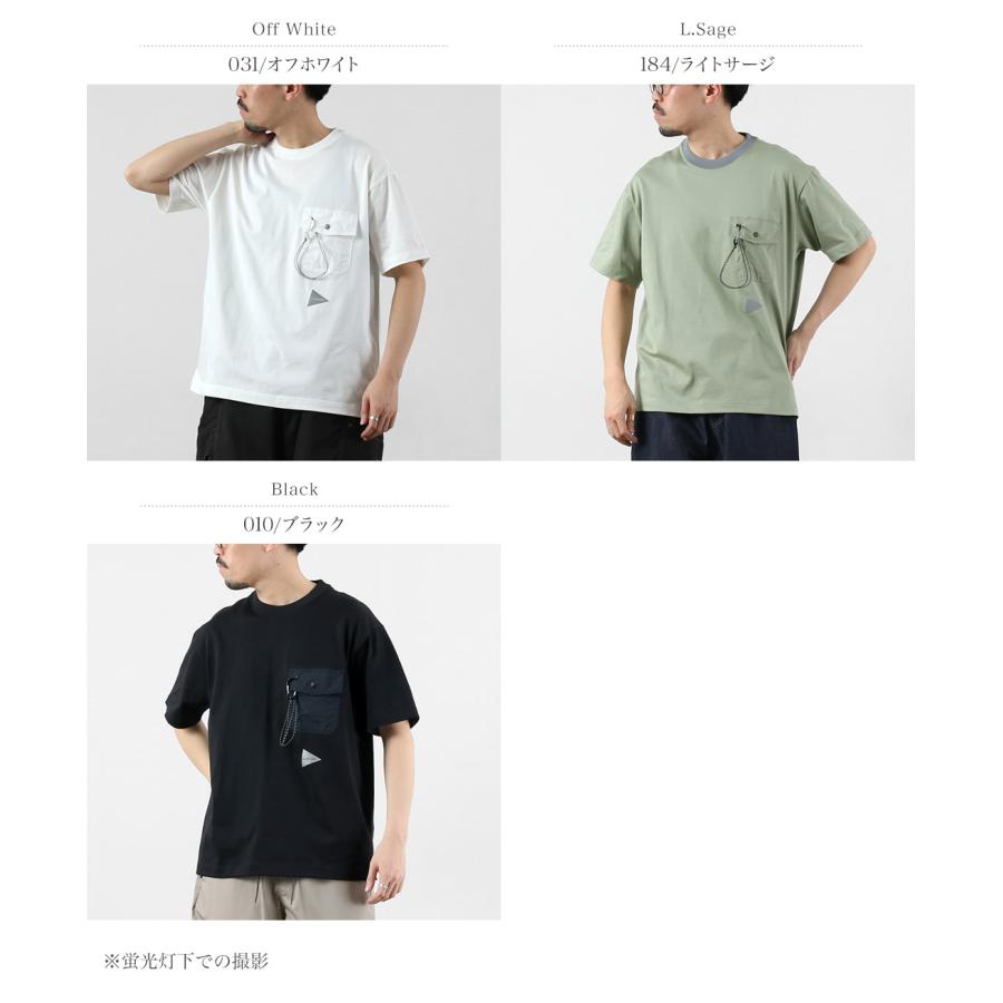 AND WANDER（アンドワンダー） ポケットTシャツ / メンズ 半袖　吸水速乾 | and wander | 04