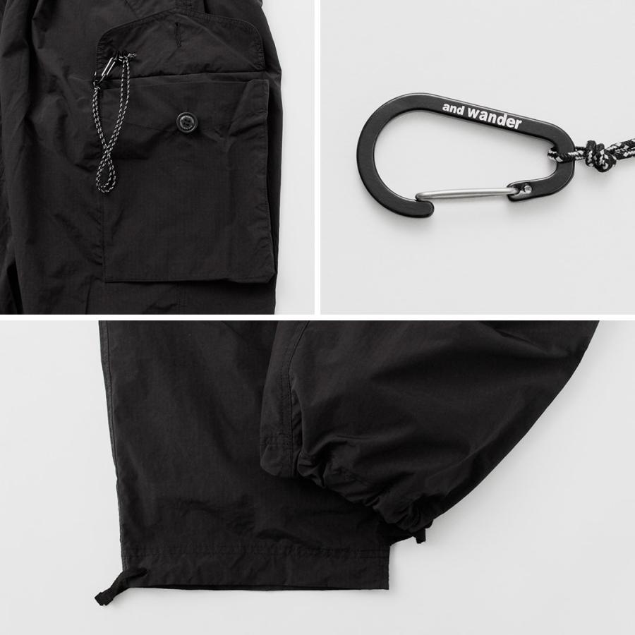 AND WANDER（アンドワンダー） オーバーサイズ カーゴパンツ / メンズ ゆったり 大きい ナイロン アウトドア ウェビングベルト | and wander | 16