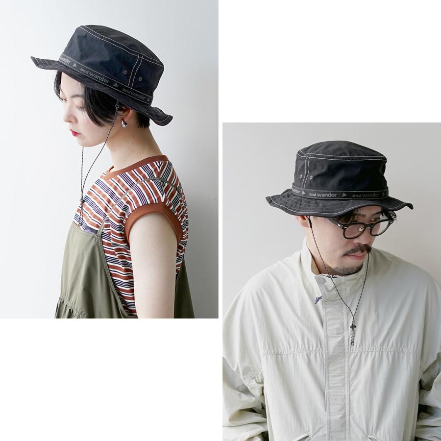 AND WANDER（アンドワンダー） ジャガードテープ ハット / メンズ レディース 帽子 アウトドア キャンプ 日除け | and wander | 03
