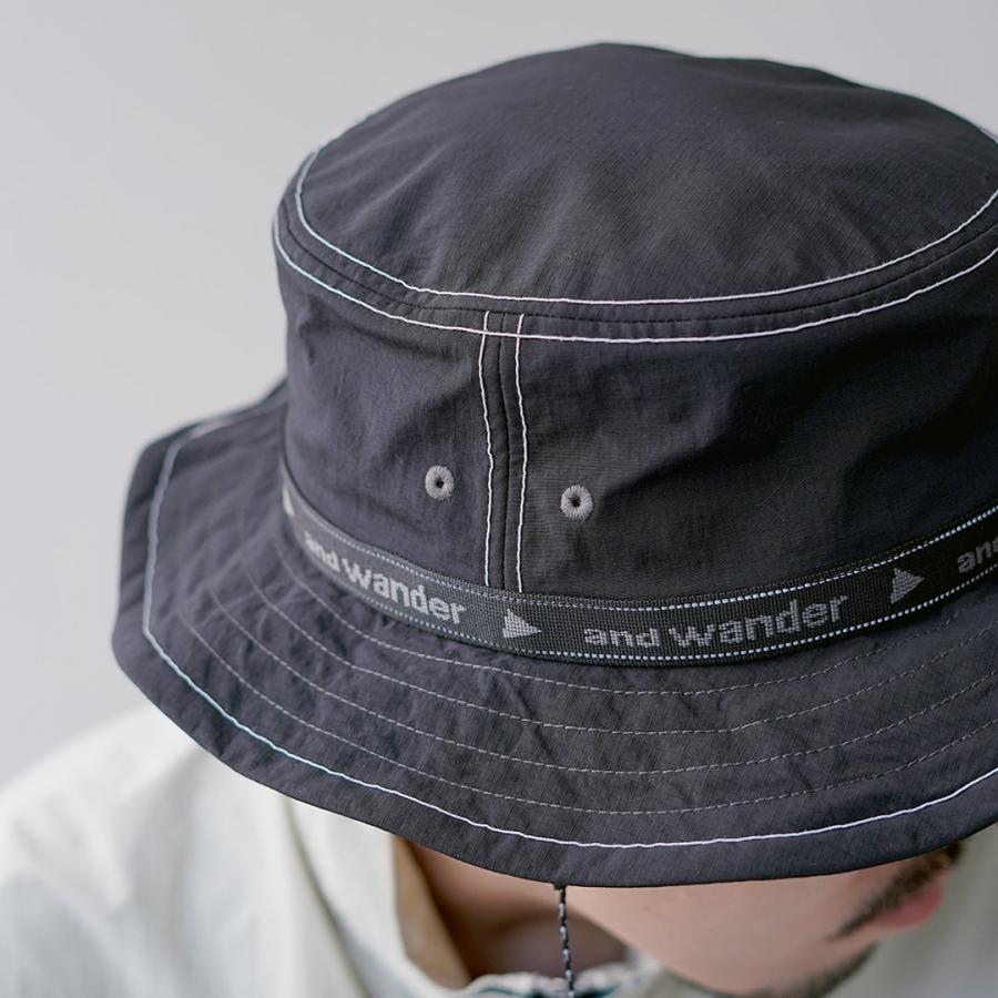 AND WANDER（アンドワンダー） ジャガードテープ ハット / メンズ レディース 帽子 アウトドア キャンプ 日除け | and wander | 07