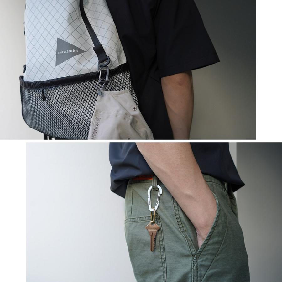 AND WANDER（アンドワンダー） ミニカラビナ セット / キーホルダー 5個セット アルミニウム キャンプ アウトドア | and wander | 09