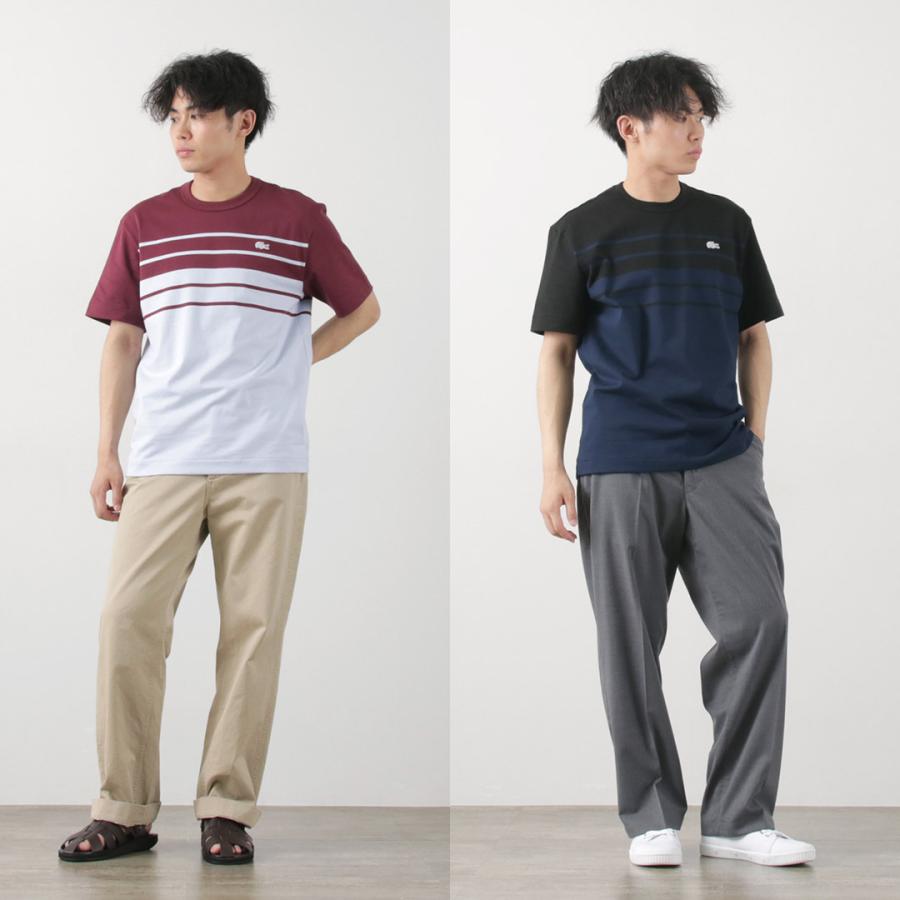 LACOSTE（ラコステ） ボーダー Tシャツ / トップス メンズ 半袖 綿 コットン フランス製｜rococo｜08