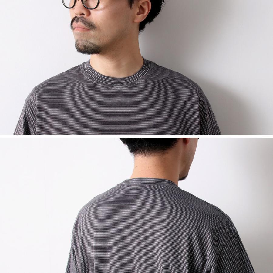 YONETOMI NEW BASIC（ヨネトミニューベーシック） ガーメントダイ ボーダーTシャツ / メンズ レディース ユニセックス トップス | Yonetomi NEW BASIC | 11