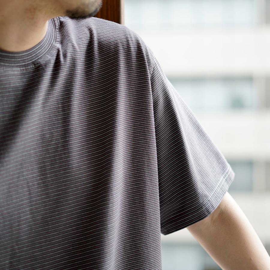 YONETOMI NEW BASIC（ヨネトミニューベーシック） ガーメントダイ ボーダーTシャツ / メンズ レディース ユニセックス トップス | Yonetomi NEW BASIC | 12