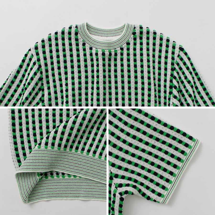 COOHEM（コーヘン） レトロ ウェーブ ニットPO / メンズ サマーニット Tシャツ 半袖 コットン 柄 日本製 米冨 | Coohem | 14