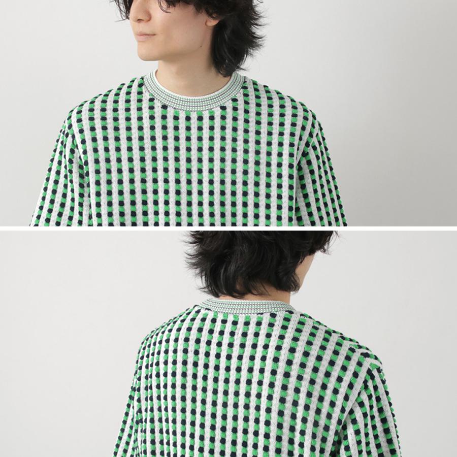 Coohem（コーヘン） レトロ ウェーブ ニットPO / メンズ サマーニット