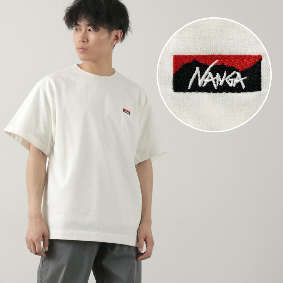 NANGA（ナンガ） エコハイブリッド ボックスロゴ エンブロイダリー Tシャツ / メンズ トップス 半袖 ロゴ | NANGA | 12