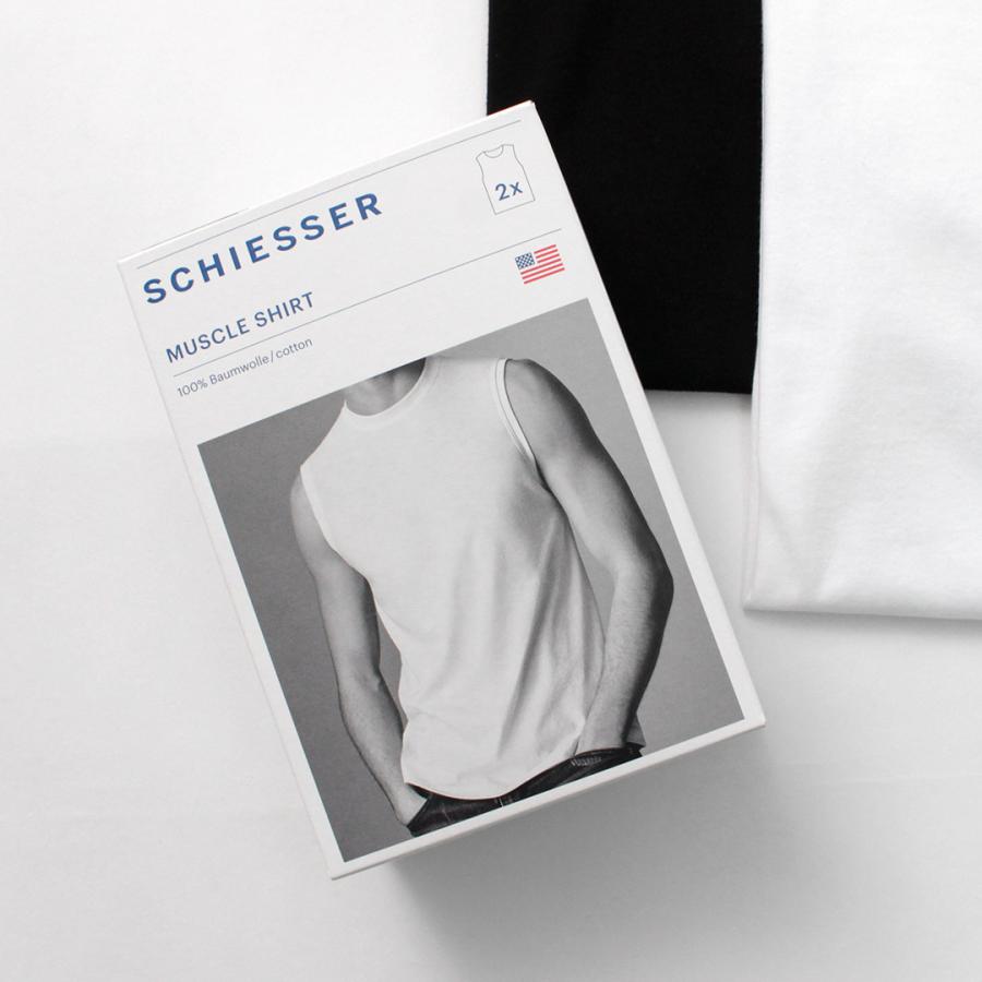 SCHIESSER（シーサー） アメリカン ノースリーブ 2パックTシャツ / メンズ トップス クルーネック 無地 2枚1組 | Schiesser | 06