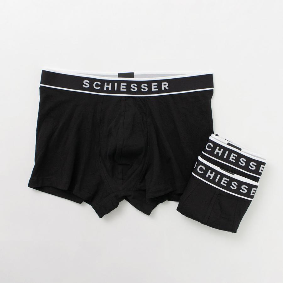 SCHIESSER（シーサー） ロゴ ボクサーパンツ / メンズ アンダーウェア 下着 無地 ストレッチ 3枚1組 | Schiesser | 05