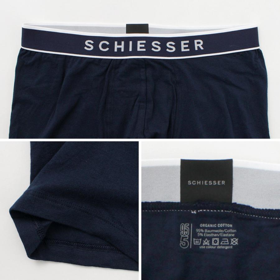 SCHIESSER（シーサー） ロゴ ボクサーパンツ / メンズ アンダーウェア 下着 無地 ストレッチ 3枚1組 | Schiesser | 10