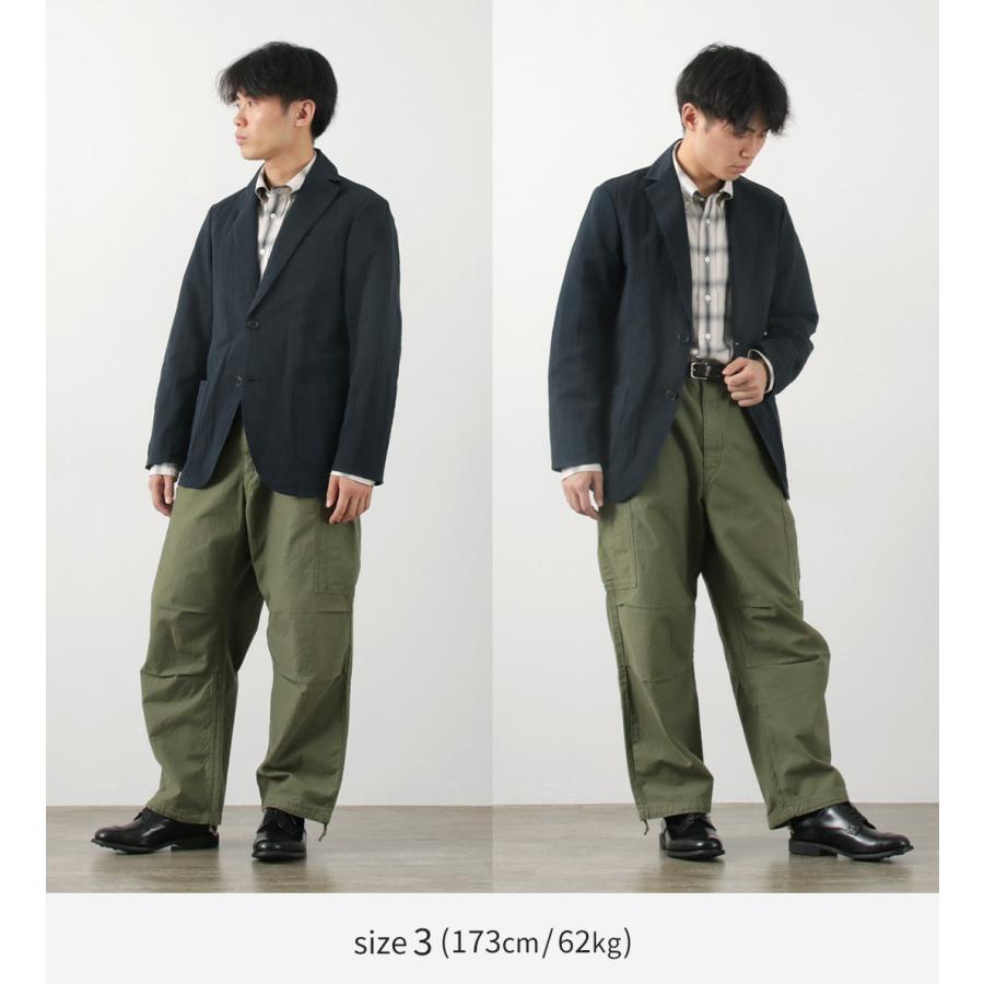 FUJITO（フジト） ナウン ジャケット コットンリネンシアサッカー / メンズ テーラード 綿麻 2つボタン 日本製 アウター | FUJITO | 03