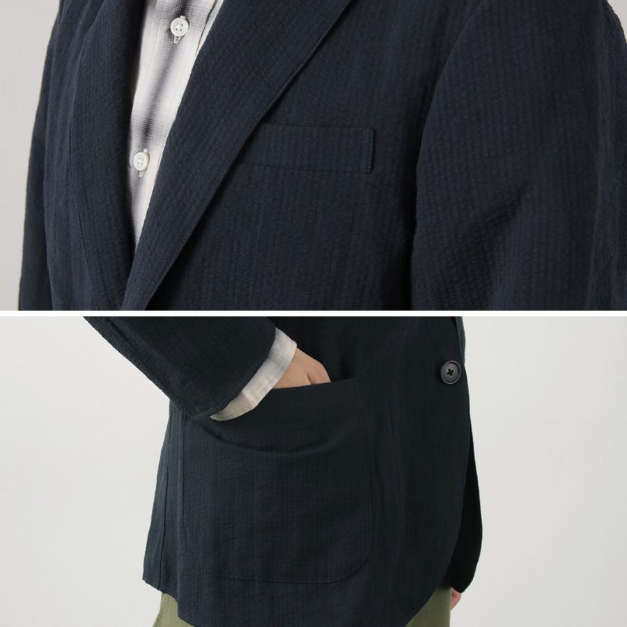 FUJITO（フジト） ナウン ジャケット コットンリネンシアサッカー / メンズ テーラード 綿麻 2つボタン 日本製 アウター | FUJITO | 07
