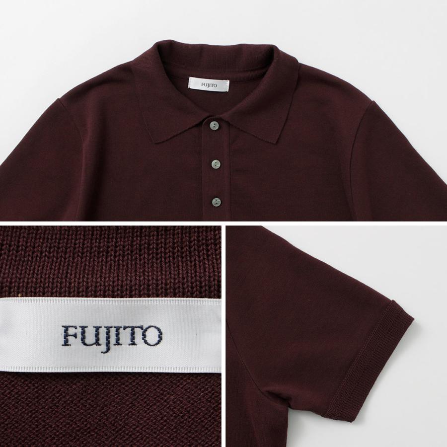 FUJITO（フジト） ニットポロ イージー ソリッドカラー / メンズ トップス ポロシャツ 半袖 綿 日本製 Knit Polo Easy | FUJITO | 14