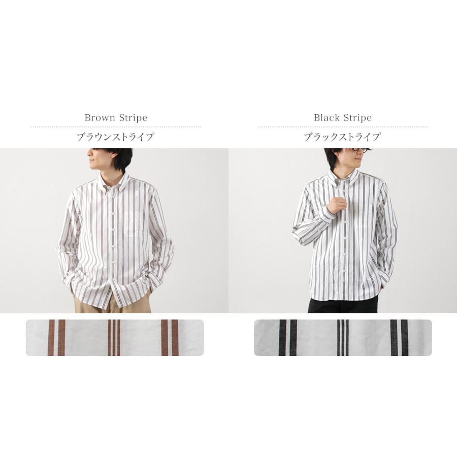 ROCOCO（ロココ） ランダムストライプ ボタンダウンシャツ クラシックフィット / メンズ スーピマ タイプライター | ROCOCO | 03