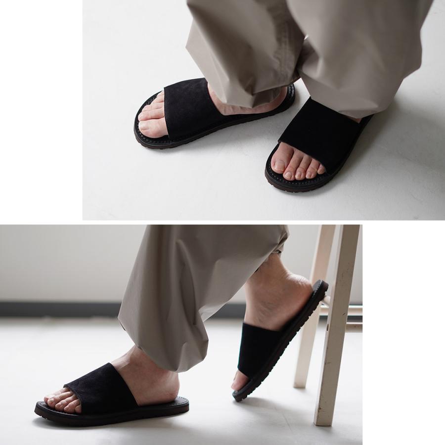 BLUE OVER（ブルーオーバー） フォスコ2 ブラックソール / メンズ レザーサンダル スライド ヘップ ぺたんこ 本革 | blueover | 04