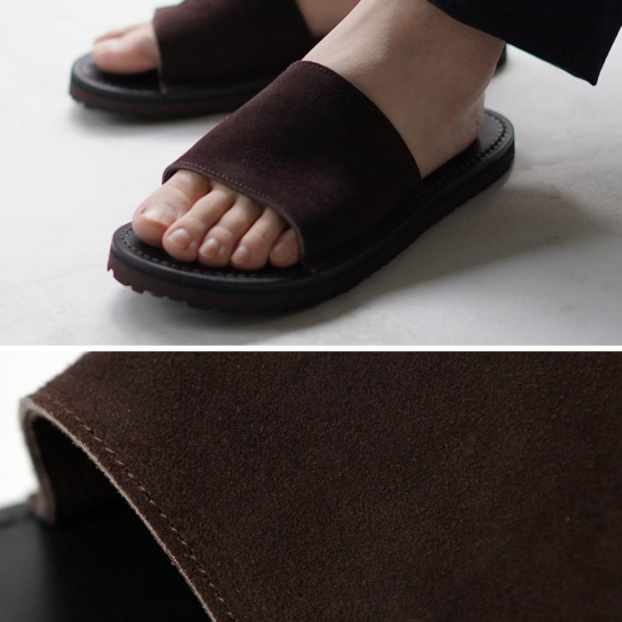 BLUE OVER（ブルーオーバー） フォスコ2 ブラックソール / メンズ レザーサンダル スライド ヘップ ぺたんこ 本革 | blueover | 06