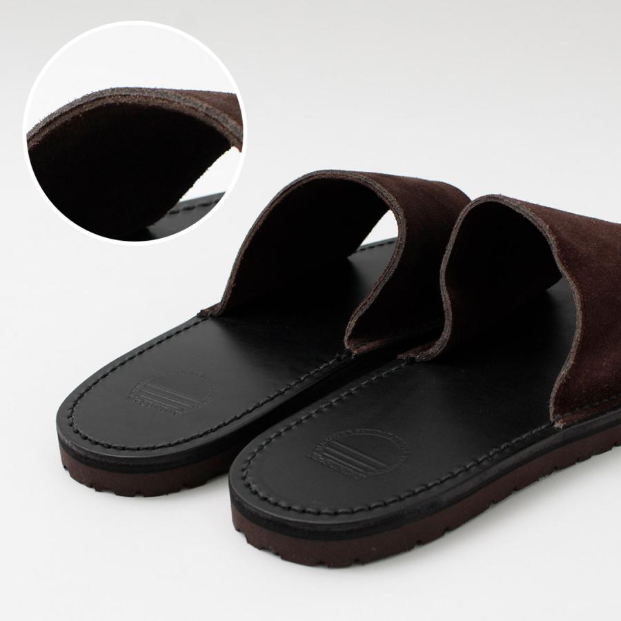 BLUE OVER（ブルーオーバー） フォスコ2 ブラックソール / メンズ レザーサンダル スライド ヘップ ぺたんこ 本革 | blueover | 07
