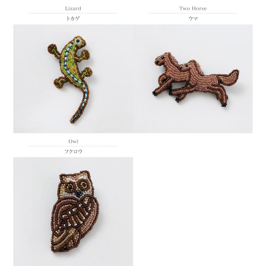 BEADED ACCESSORIES（ビーズアクセサリー） ビーズ ピンバッジ L / ハンドメイド 動物 トカゲ 馬 フクロウ LARGE PIN | ブランド登録なし | 04