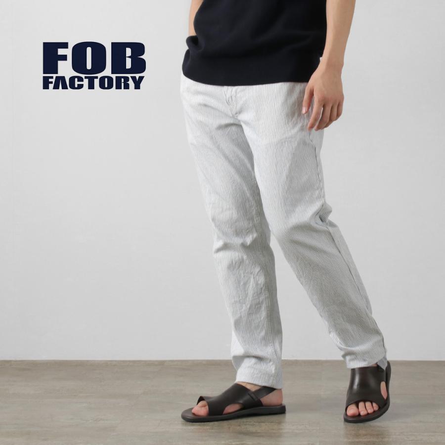 FOB FACTORY（FOBファクトリー） F0525 コードレーン ワークトラウザー / メンズ パンツ ボトムス 柄 ストライプ 綿 日本製 | FOB FACTORY