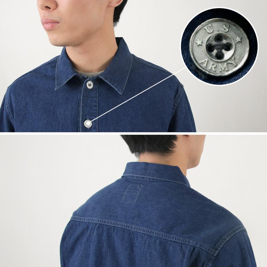 FOB FACTORY（FOBファクトリー） F2442 USアーミー デニム PO ジャケット / ジャケット プルオーバー コットン メンズ 日本製 | FOB FACTORY | 09