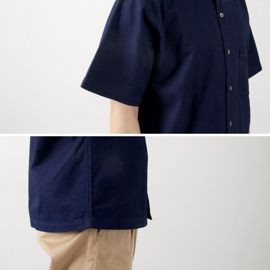 FOB FACTORY（FOBファクトリー） F3500 インディゴ ホリディ シャツ / 半袖 メンズ 刺し子 綿 | FOB FACTORY | 13