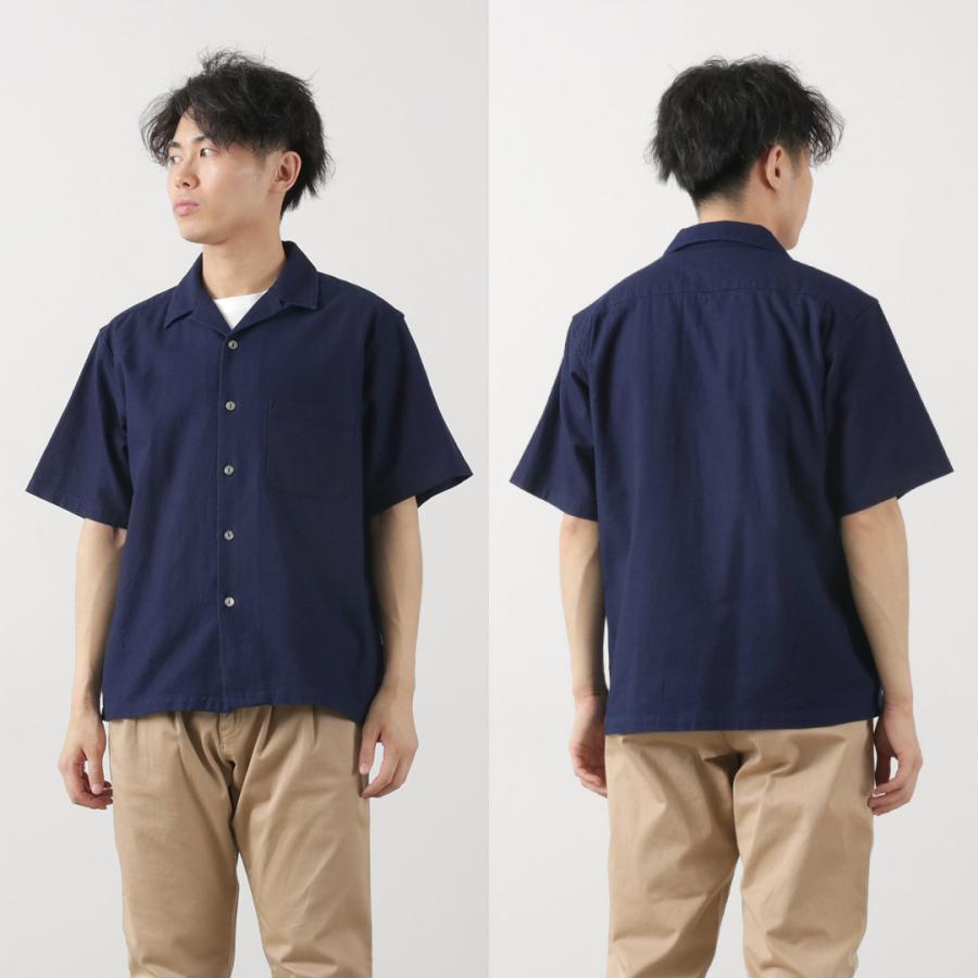 FOB FACTORY（FOBファクトリー） F3500 インディゴ ホリディ シャツ / 半袖 メンズ 刺し子 綿 | FOB FACTORY | 14