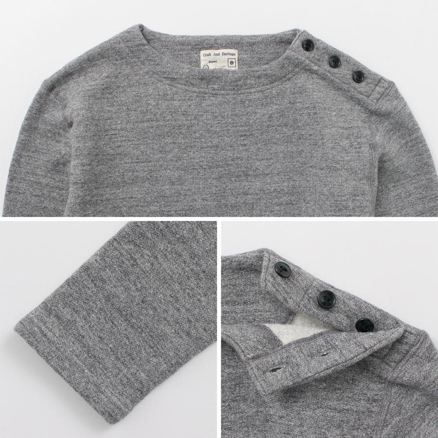 KEPANI（ケパニ） 別注 ラフィー裏起毛 ボートネック スウェット バスクシャツ / メンズ 長袖 | Kepani | 16