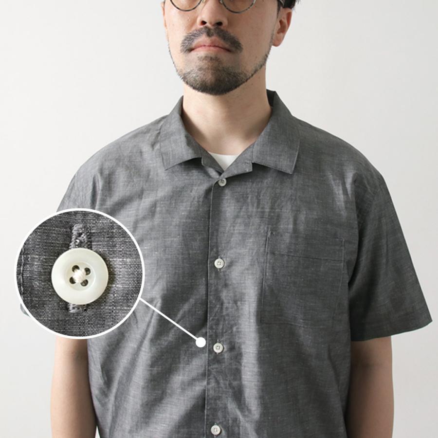 RE MADE IN TOKYO JAPAN（アールイー） ハードマンズリネン オープンカラーシャツ / メンズ 半袖 日本製 | Re made in tokyo japan | 09