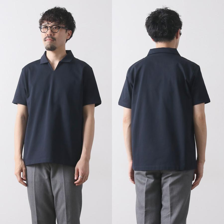 RE MADE IN TOKYO JAPAN（アールイー） ドレス オーガニックコットン スキッパーポロ シャツ / ポロシャツ メンズ 半袖 日本製 | Re made in tokyo japan | 15