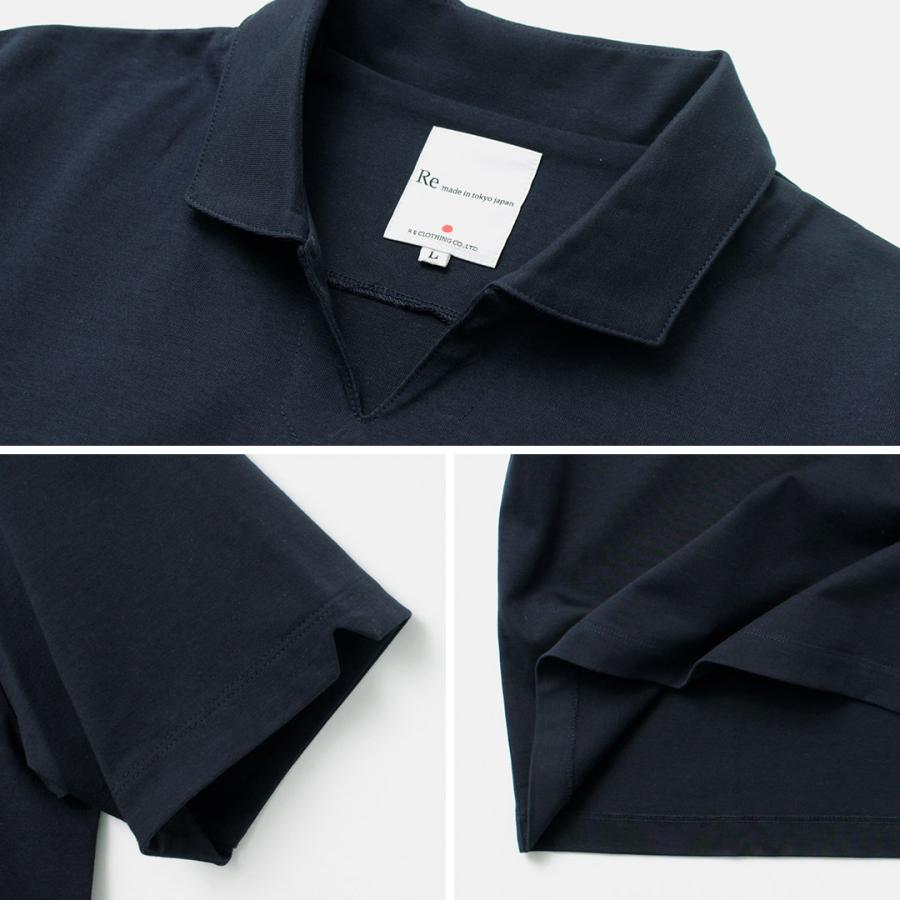RE MADE IN TOKYO JAPAN（アールイー） ドレス オーガニックコットン スキッパーポロ シャツ / ポロシャツ メンズ 半袖 日本製 | Re made in tokyo japan | 16