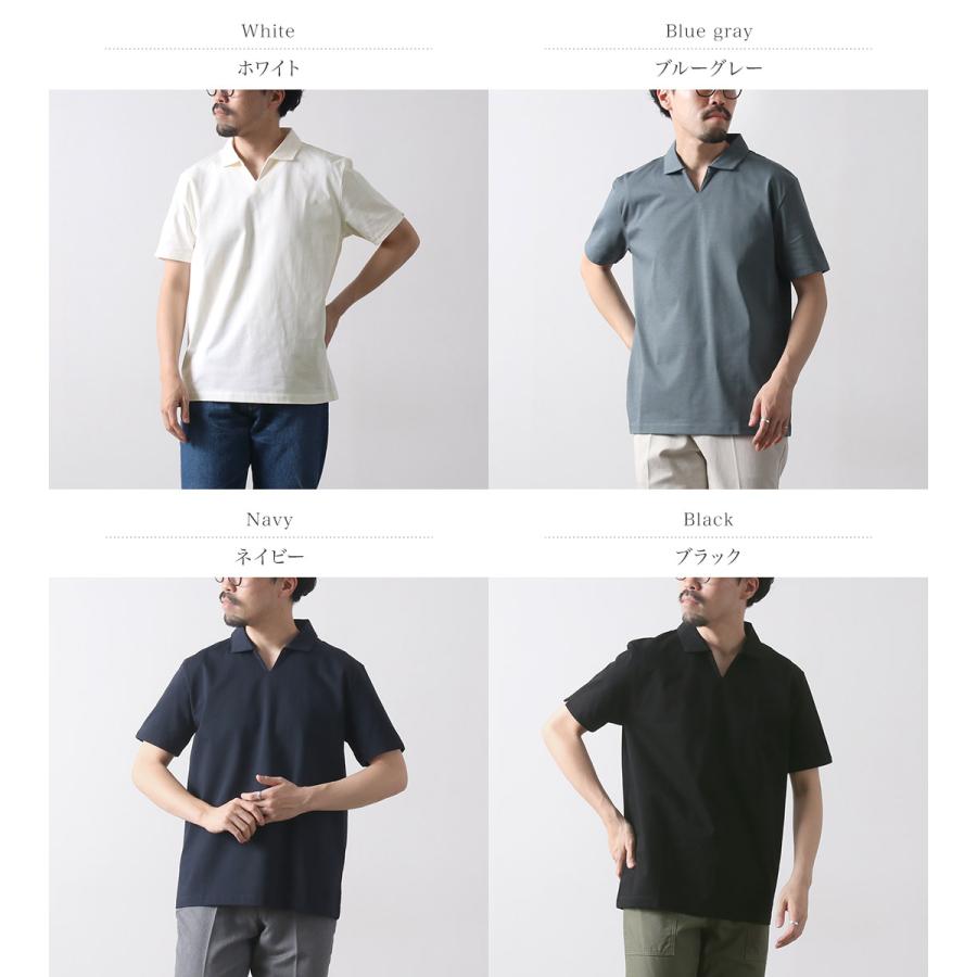 RE MADE IN TOKYO JAPAN（アールイー） ドレス オーガニックコットン スキッパーポロ シャツ / ポロシャツ メンズ 半袖 日本製 | Re made in tokyo japan | 05