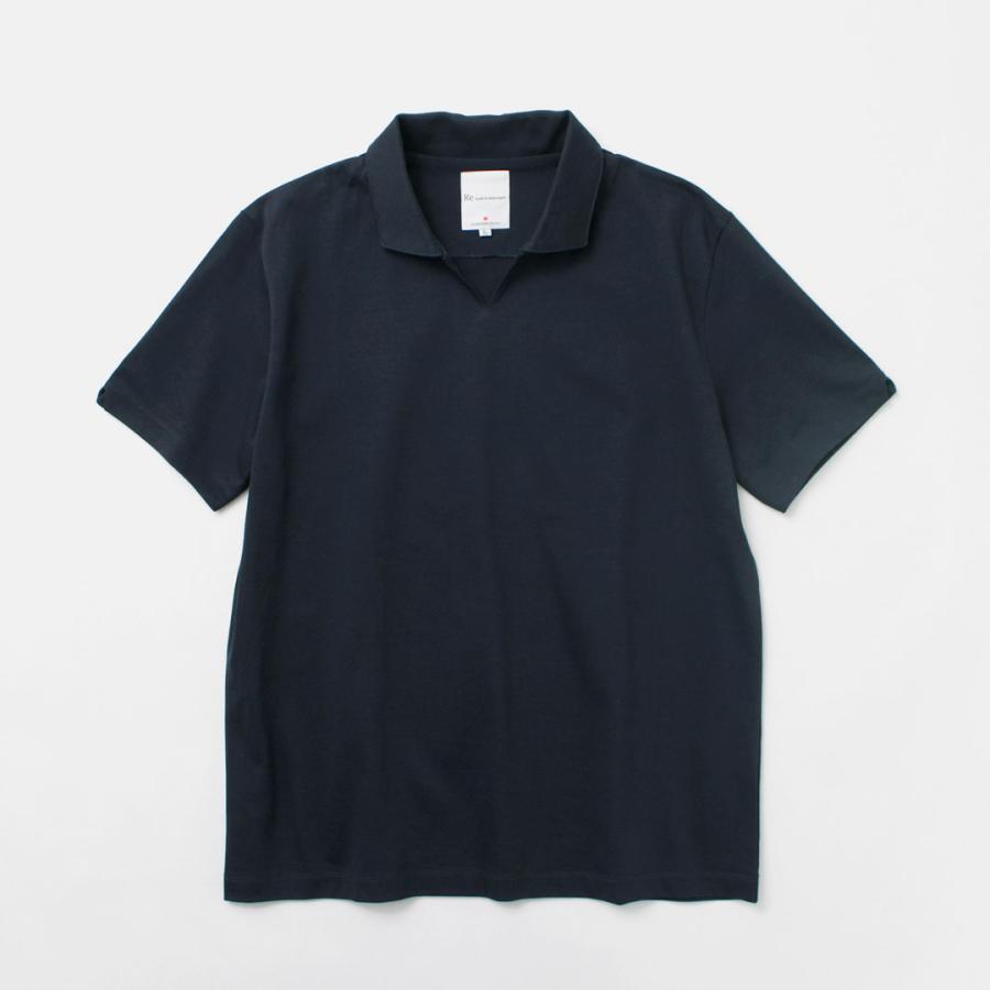 RE MADE IN TOKYO JAPAN（アールイー） ドレス オーガニックコットン スキッパーポロ シャツ / ポロシャツ メンズ 半袖 日本製 | Re made in tokyo japan | 06