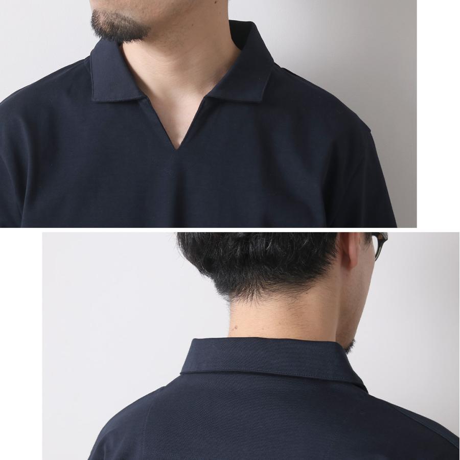 RE MADE IN TOKYO JAPAN（アールイー） ドレス オーガニックコットン スキッパーポロ シャツ / ポロシャツ メンズ 半袖 日本製 | Re made in tokyo japan | 11