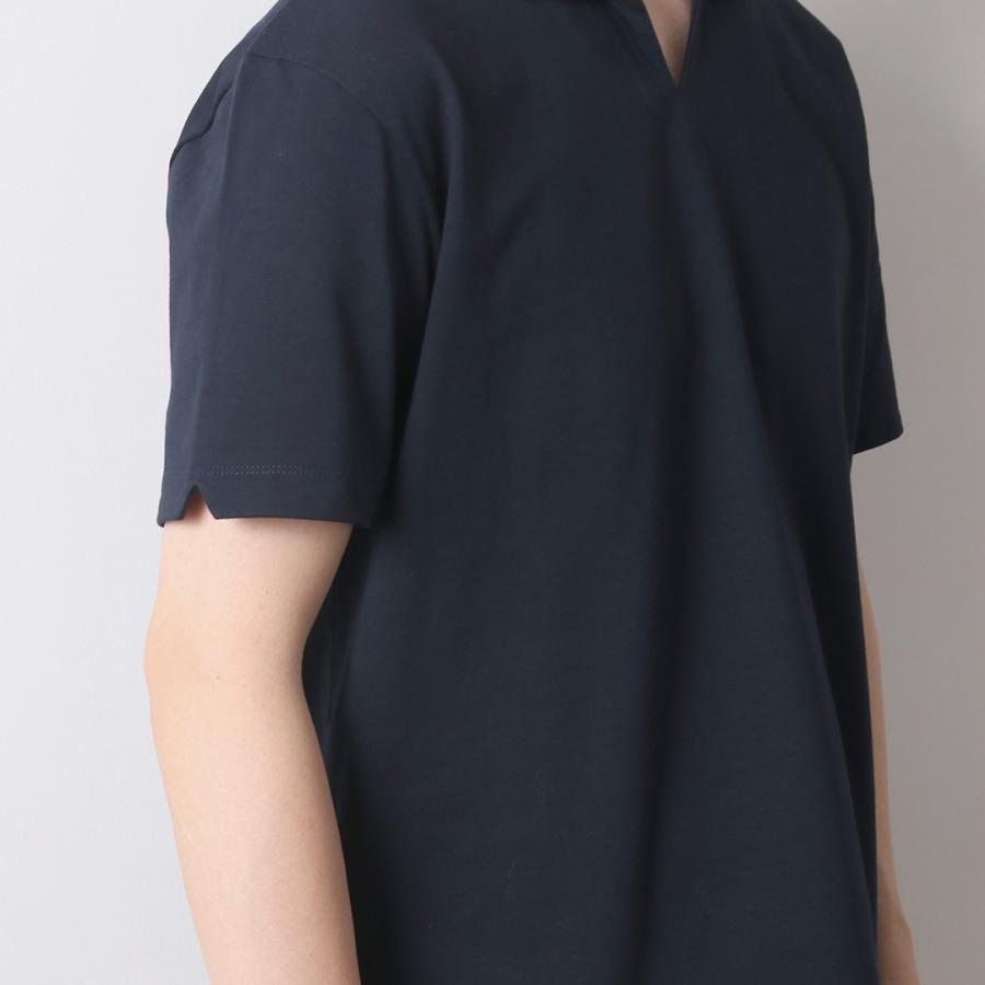 RE MADE IN TOKYO JAPAN（アールイー） ドレス オーガニックコットン スキッパーポロ シャツ / ポロシャツ メンズ 半袖 日本製 | Re made in tokyo japan | 13
