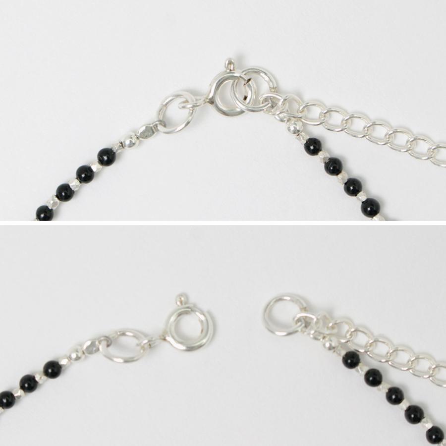 CHALISA T..（チャリッサ・ティー） ブラックオニキスビーズ シルバーボールチェーンネックレス シルバー925 | ROCOCO | 07