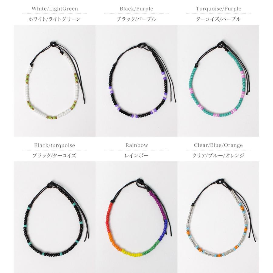 phaduA （パ・ドゥア） マルチカラーグラスビーズ ブレスレット / メンズ レディース ユニセックス ミサンガ ワックスコード | ROCOCO | 07